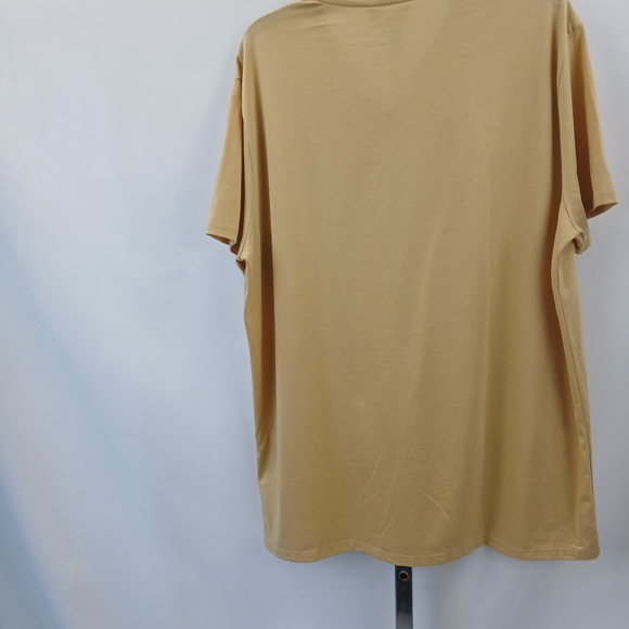 Lacoste Men's Beige V-Neck T-Shirt - Picture 5 of 6
